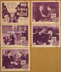 b274 MARK OF THE WHISTLER 5 movie lobby cards '44 Richard Dix, Castle