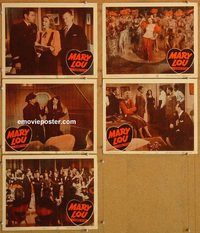 b275 MARY LOU 5 movie lobby cards '48 Joan Barton, Robert Lowery