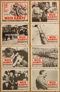 b092 MEIN KAMPF 8 movie lobby cards '61 anti-Hitler documentary!