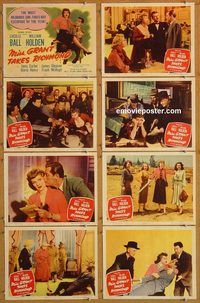 b097 MISS GRANT TAKES RICHMOND 8 movie lobby cards '49 Lucy Ball, Holden
