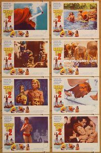 b100 MONDO CANE 2 8 movie lobby cards '64 bizarre human oddities!