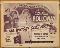 a320 MR WRIGHT GOES WRONG title lobby card '46 Holloway, McIntyre
