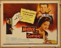 a322 MURDER BY CONTRACT title lobby card '59 Vince Edwards, noir!