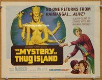 a328 MYSTERY OF THUG ISLAND title lobby card '65 Madison, death-island!