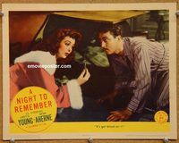 a522 NIGHT TO REMEMBER movie lobby card '42 Loretta Young, Aherne