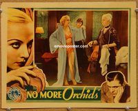 a524 NO MORE ORCHIDS movie lobby card '32 sexy Carole Lombard!