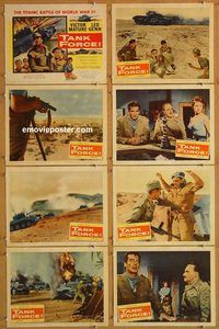 b109 NO TIME TO DIE 8 movie lobby cards '58 Victor Mature, WWII