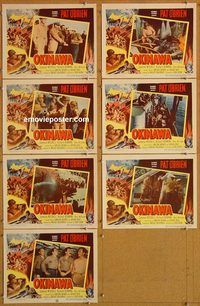 b233 OKINAWA 7 movie lobby cards '52 Pat O'Brien, Cameron Mitchell