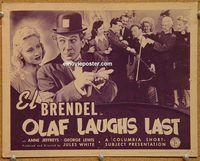 a526a OLAF LAUGHS LAST movie lobby card '42 El Brendel, Anne Jeffreys