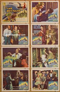 b112 OLD DARK HOUSE 8 movie lobby cards '63 Hammer, William Castle