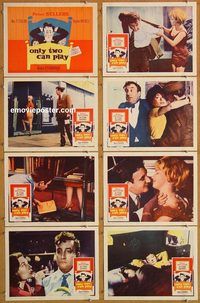 b113 ONLY TWO CAN PLAY 8 movie lobby cards '62 Peter Sellers, Zetterling