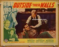 a527 OUTSIDE THESE WALLS movie lobby card '39 Michael Whalen