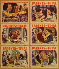 b259 PARENTS ON TRIAL 6 movie lobby cards '39 Jean Parker, Downs