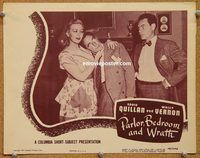 a528 PARLOR, BEDROOM & WRATH movie lobby card '48 Eddie Quillan