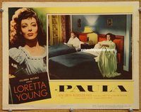 a530 PAULA movie lobby card #3 '52 Loretta Young, Kent Smith
