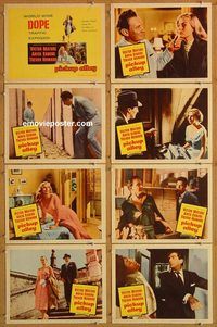 b122 PICKUP ALLEY 8 movie lobby cards '57 Anita Ekberg, DOPE picture!