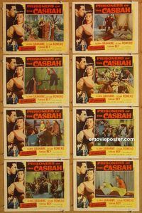 b127 PRISONERS OF THE CASBAH 8 movie lobby cards '53 Grahame, Romero
