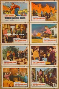 b131 QUICK GUN 8 movie lobby cards '64 Audie Murphy, cowboy western!