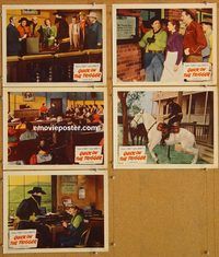 b279 QUICK ON THE TRIGGER 5 movie lobby cards '48 Starrett, Burnette