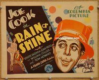 a343 RAIN OR SHINE title lobby card '30 circus, early Frank Capra!