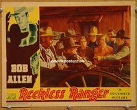 a536 RECKLESS RANGER movie lobby card '37 Bob Allen, Louise Small
