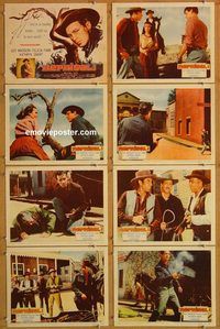 b133 REPRISAL 8 movie lobby cards '56 Guy Madison, Felicia Farr