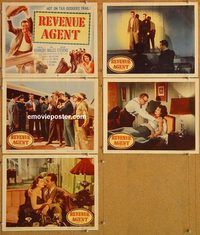 b280 REVENUE AGENT 5 movie lobby cards '50 Lyle Talbot, tax collector!