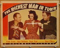 a538 RICHEST MAN IN TOWN movie lobby card '41 Eileen O'Hearn, Buchanan
