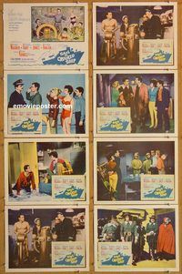 b148 SAIL A CROOKED SHIP 8 movie lobby cards '61 Robert Wagner, Hart