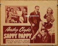a354 SAPPY PAPPY title lobby card '42 Andy Clyde, Marjorie Deanne