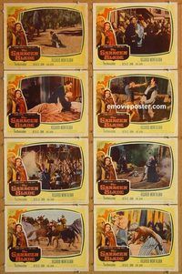 b149 SARACEN BLADE 8 movie lobby cards '54 William Castle, Montalban
