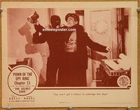 a551 SECRET CODE Chap 13 movie lobby card '42 serial, masked bad guy!