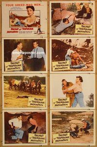 b150 SECRET OF TREASURE MOUNTAIN 8 movie lobby cards '56 Raymond Burr