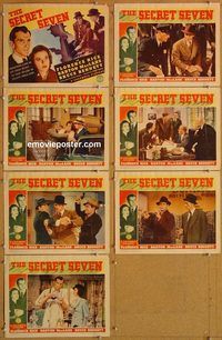 b240 SECRET SEVEN 7 movie lobby cards '40 Bruce Bennett, MacLane