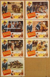 b241 SEMINOLE UPRISING 7 movie lobby cards '55 George Montgomery