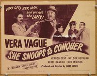 a556 SHE SNOOPS TO CONQUER movie lobby card '44 Allen as Vera Vague!