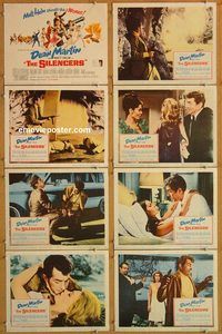 b155 SILENCERS 8 movie lobby cards '66 Dean Martin, Stella Stevens