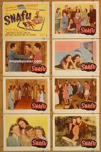b158 SNAFU 8 movie lobby cards '45 Robert Benchley, Vera Vague