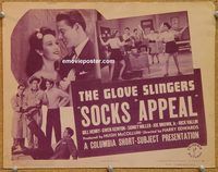 a561 SOCKS APPEAL movie lobby card '43 Glove Slingers, boxing!
