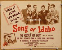 a361 SONG OF IDAHO title lobby card '48 Hoosier Hot Shots musical!