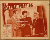 a565 SPIDER RETURNS Chap 2 movie lobby card '41 crime-fighting serial!