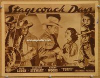 a566 STAGECOACH DAYS movie lobby card '38 Jack Luden, Stewart