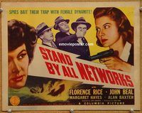 a364 STAND BY ALL NETWORKS title lobby card '42 Florence Rice, Beal