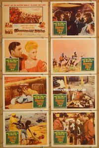 b165 STORM OVER THE NILE 8 movie lobby cards '56 Laurence Harvey