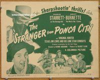 a366 STRANGER FROM PONCA CITY title lobby card '47 Charles Starrett