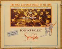 a368 SWAN LAKE title lobby card '60 Russian Bolshoi Ballet musical!