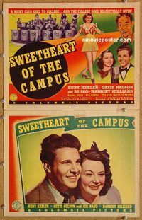 b452 SWEETHEART OF THE CAMPUS 2 movie lobby cards '41 Ozzie & Harriet!