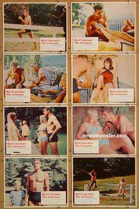 b170 SWIMMER 8 movie lobby cards '68 Burt Lancaster, Frank Perry