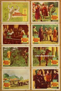 b171 SWORD OF SHERWOOD FOREST 8 movie lobby cards '60 Robin Hood!