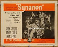 a371 SYNANON title lobby card '65 Richard Conte, drug addiction!